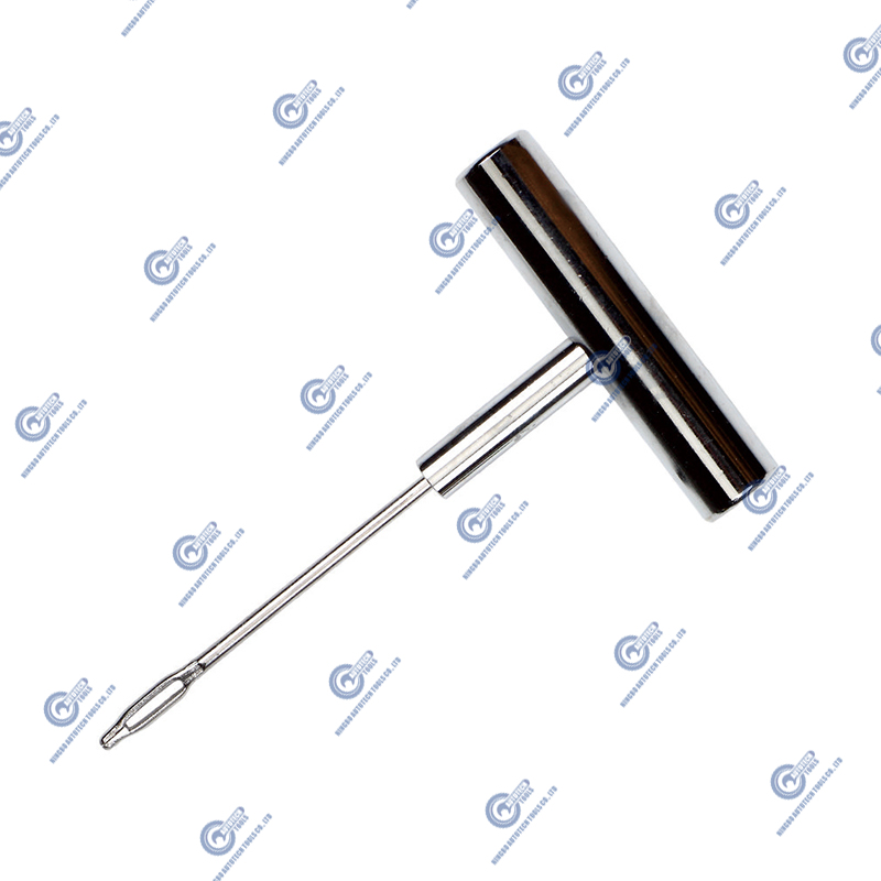 TRT-12i Chrome T-Handle Split-Eye Needle